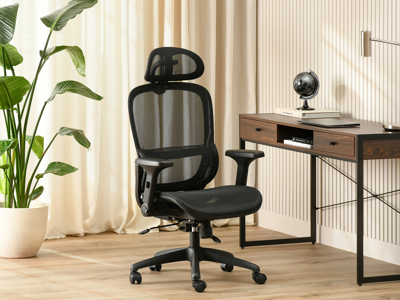 SOLID QUALITY IKER BLACK MESH DESK CHAIR WITH MANY FEATURES Brand Mebel-Partner