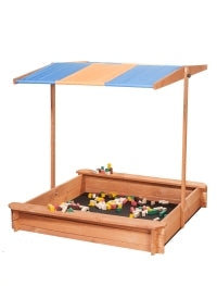SOLID wooden sandbox IMPREGNATED VISOR BOTTOM for children's gift Kid's age 12+ months