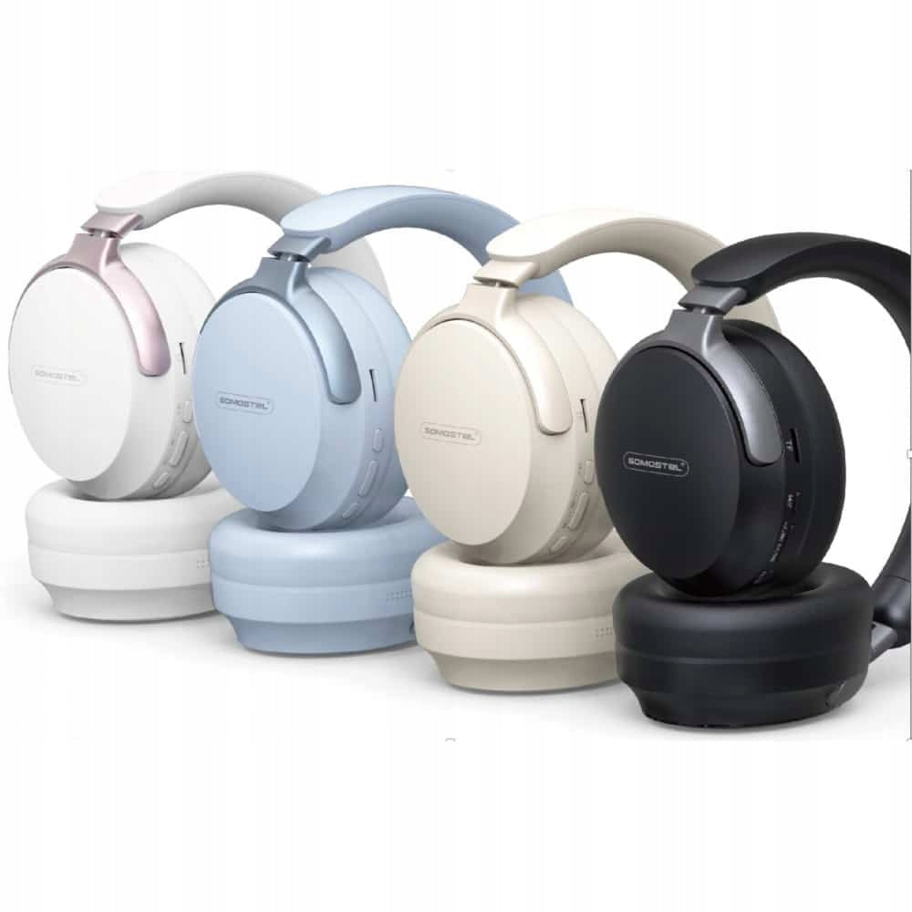 SOMOSTEL WIRELESS OVER-EAR HEADPHONES BLUETOOTH BT 5.3 BLUE SMS-CJ