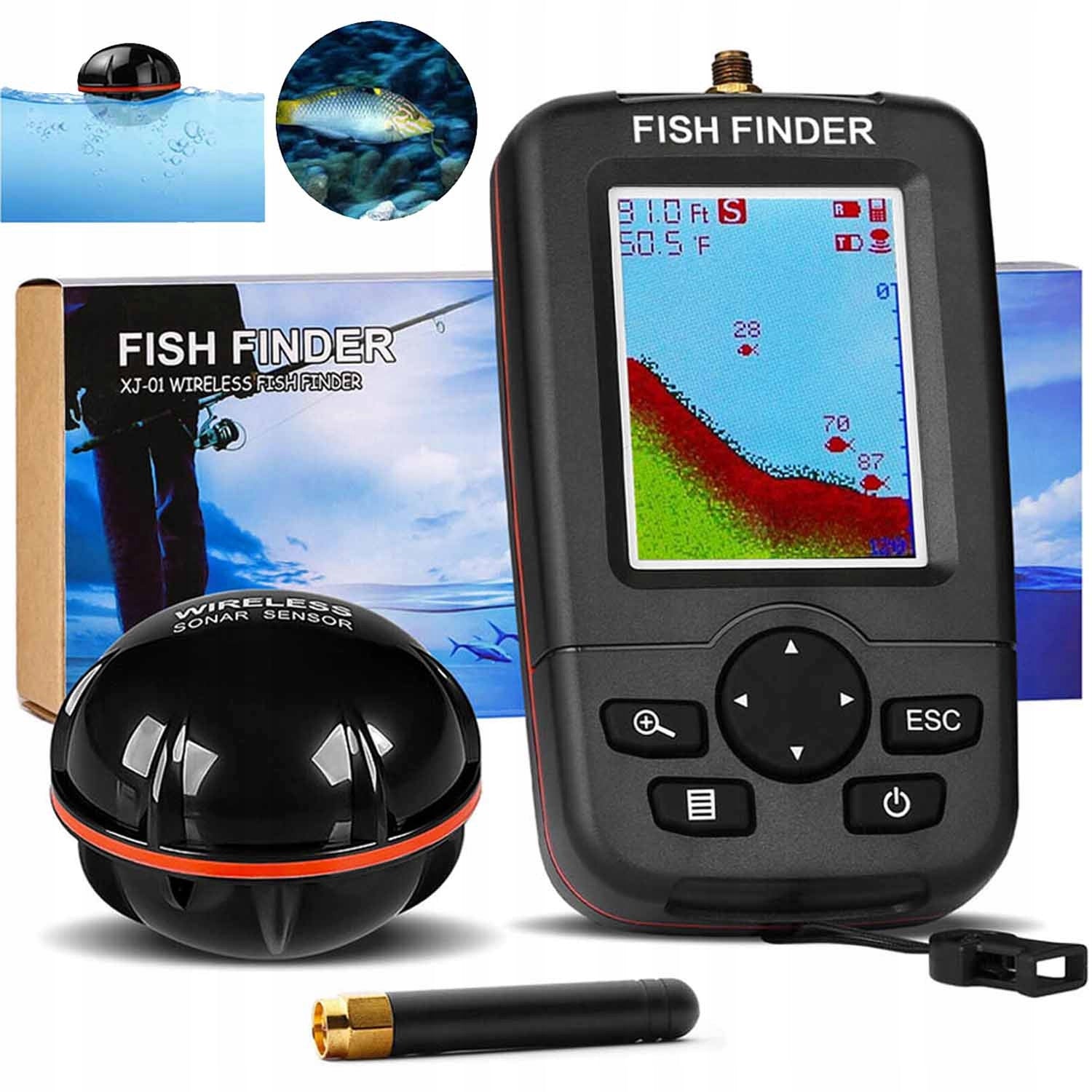 SONAR FISH FINDER SONAR FISH DETECTOR- WIRELESS 100m