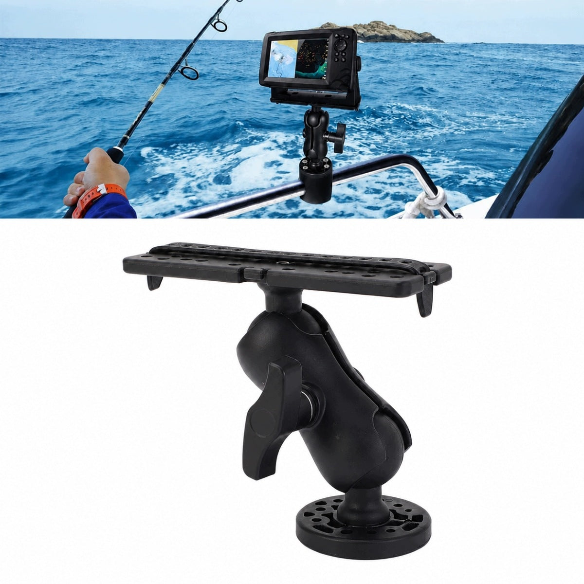 SONAR MOUNTING BRACKET FOR GARMIN ECHOMAP, LOWRANCE, HUMMINBIRD Manufacturer code 4069291155925