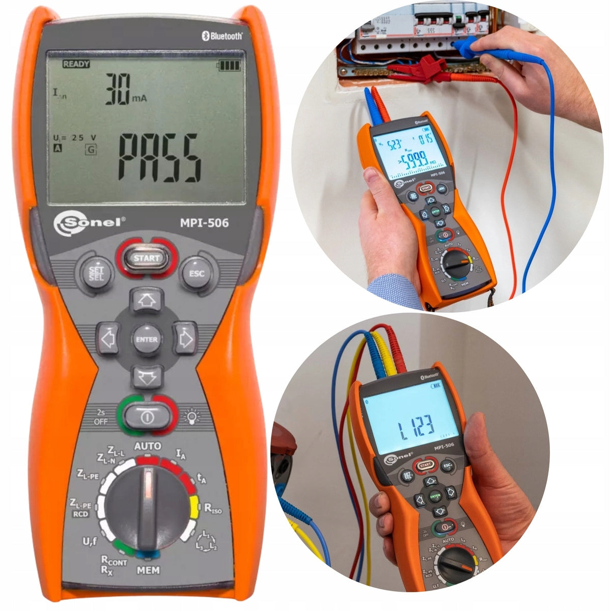 SONEL MPI-506 180-460V MULTIFUNCTIONAL METER FOR ELECTRICAL INSTALLATION IP67