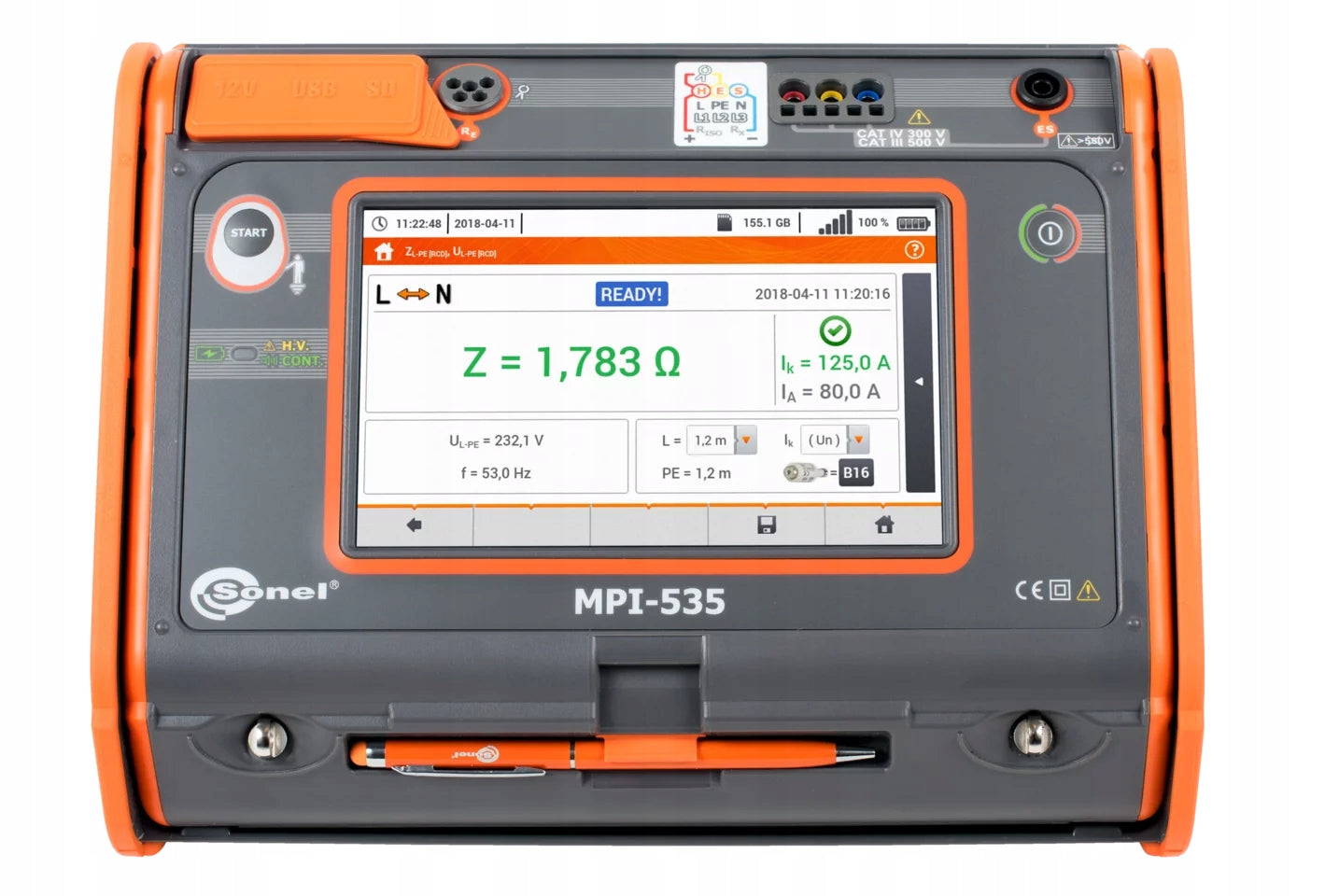 SONEL MPI-535 Multifunctional meter of electrical installation parameters Manufacturer code WMPLMPI535