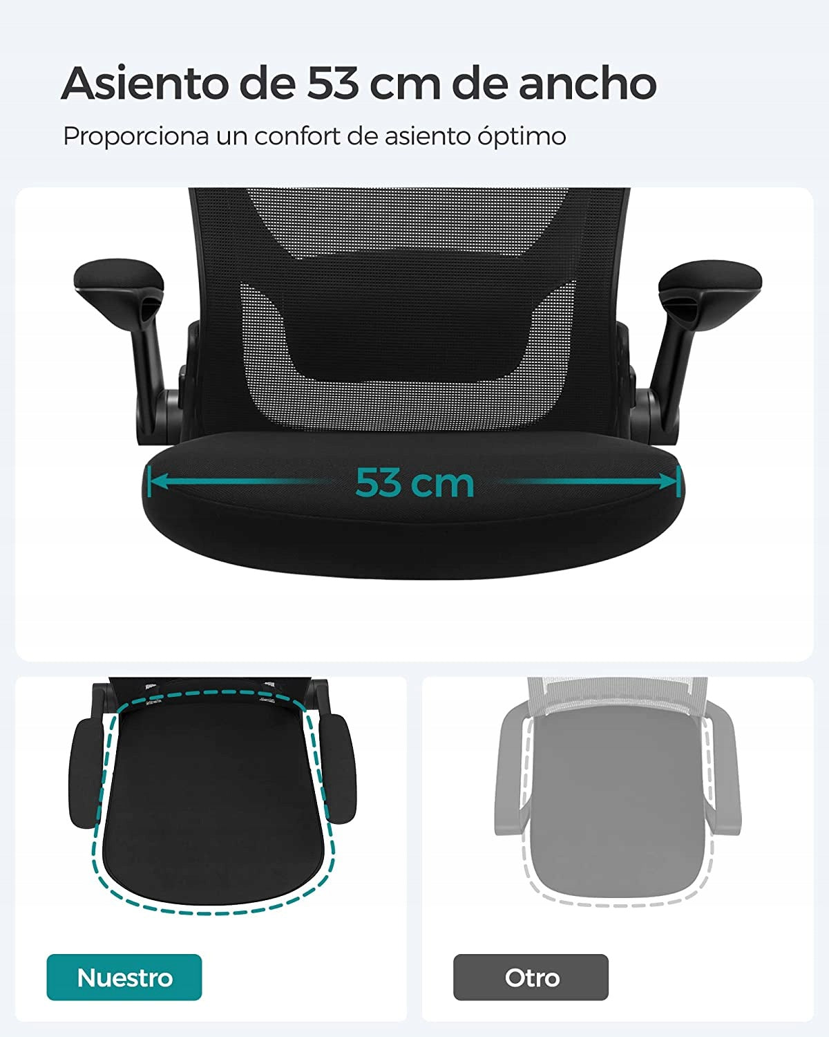 SONGMICS ERGONOMIC SWIVEL OFFICE CHAIR WITH MESH BLACK Packaging status original