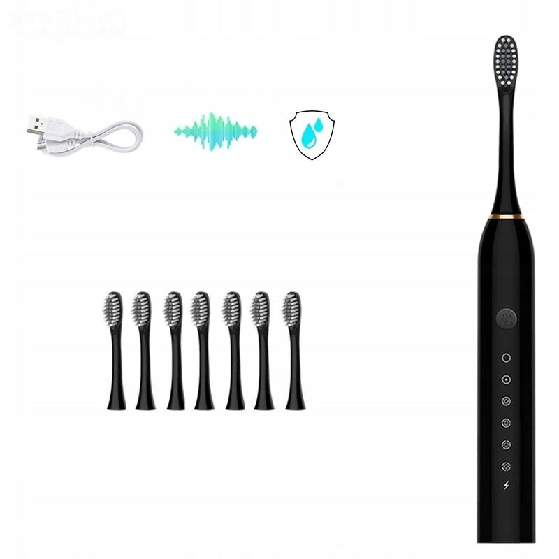 SONIC TOOTHBRUSH BLACK 8 TIPS WITH CASE EAN (GTIN) 5907410232883
