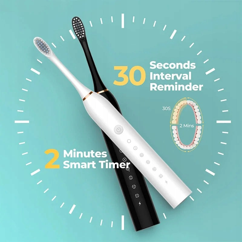 SONIC TOOTHBRUSH BLACK 8 TIPS WITH CASE Manufacturer code BV E11
