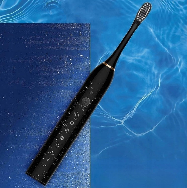 SONIC TOOTHBRUSH BLACK WATERPROOF SET OF 8 TIPS + CASE Brand no brand