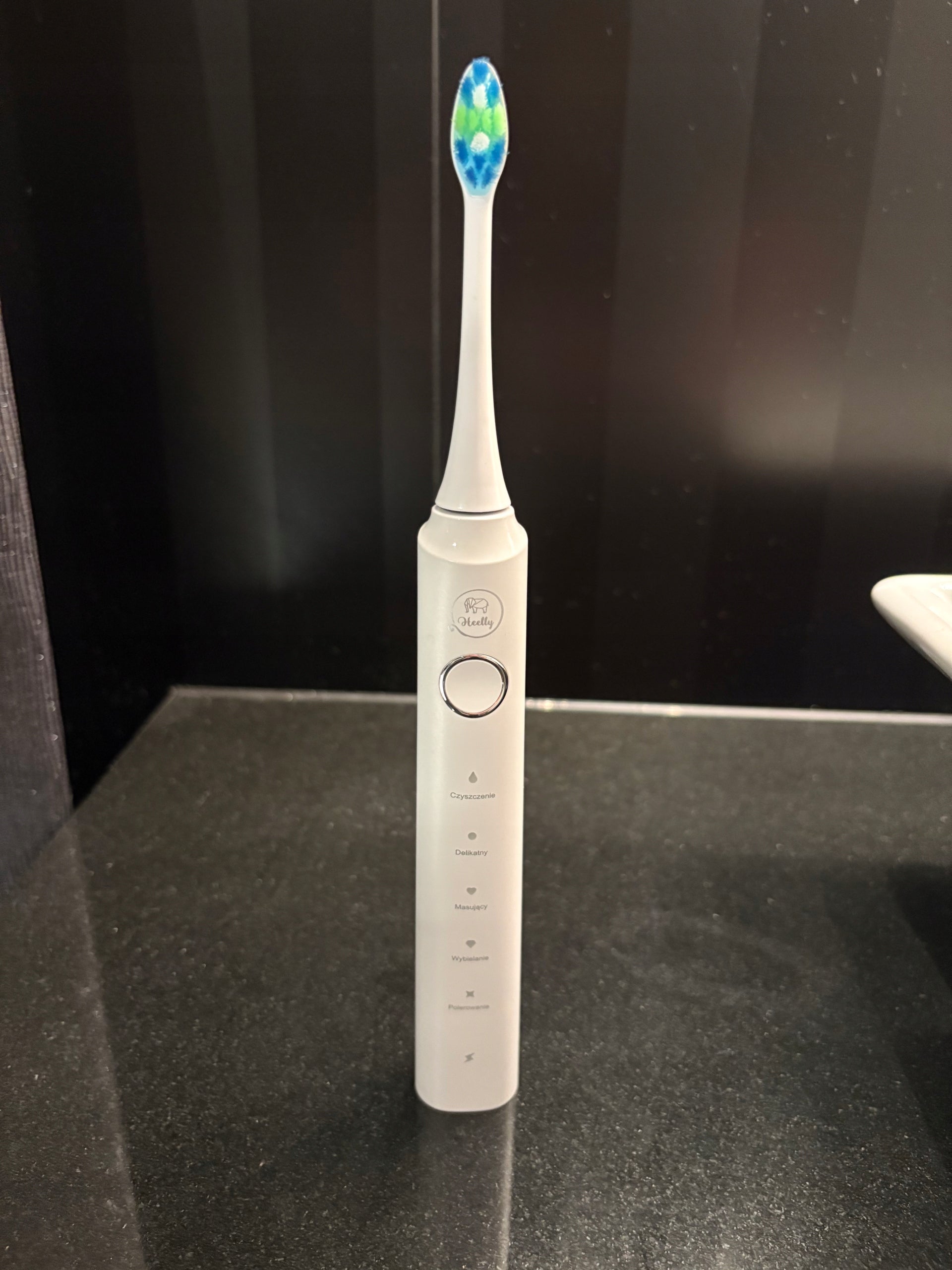 SONIC TOOTHBRUSH ELECTRIC HEELLY CASE 6 TIPS WHITE Manufacturer code szczoteczka soniczna biała do zębów etui