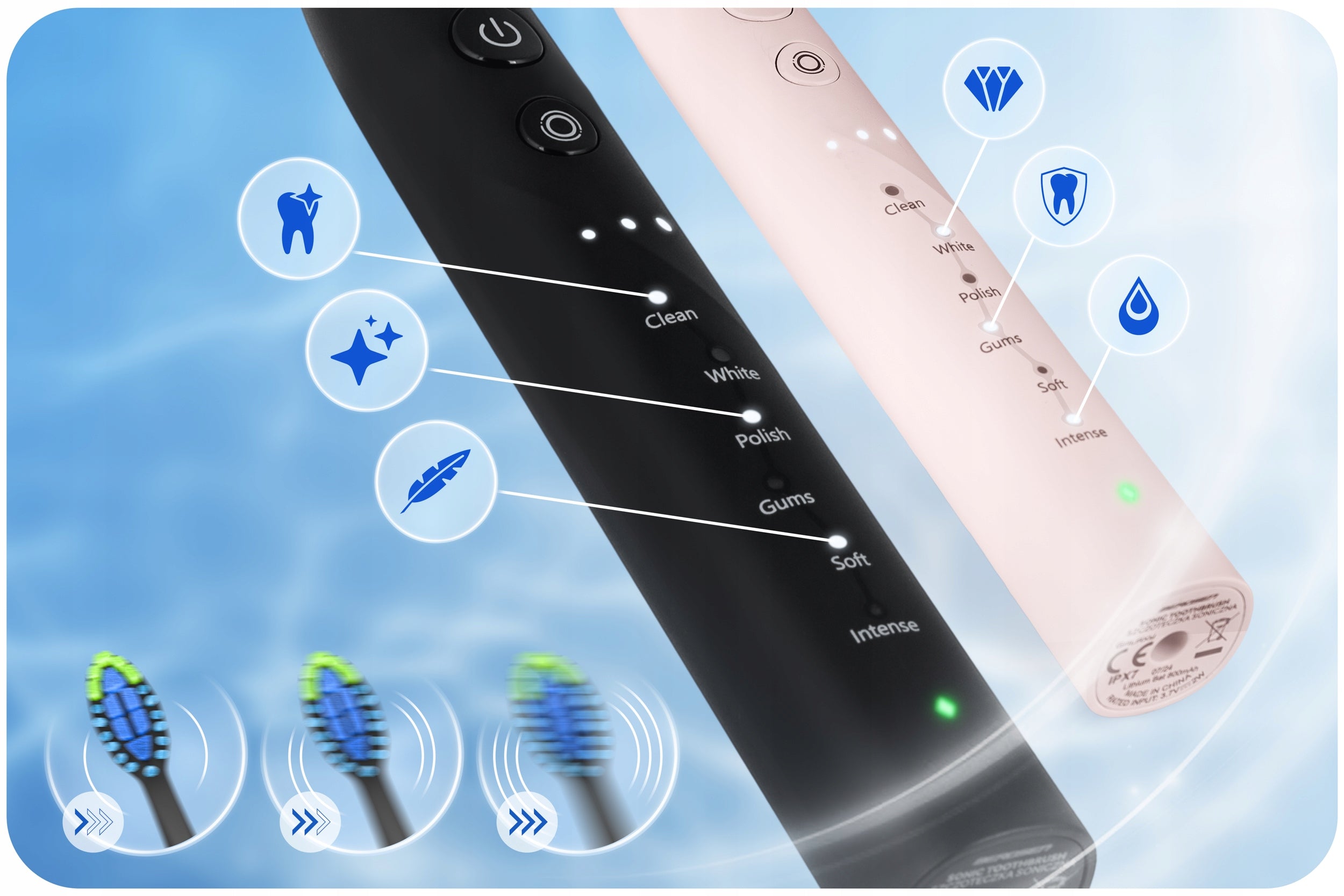 SONIC TOOTHBRUSH ELECTRIC PROFESSIONAL 2 PACK 6 TIPS Brand no brand