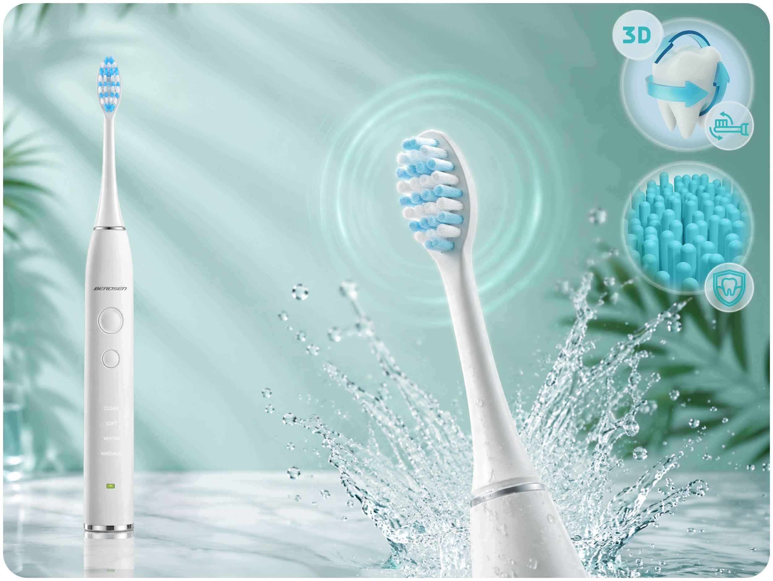 SONIC TOOTHBRUSH ELECTRIC SET WITH CASE BERDSEN Medical device no