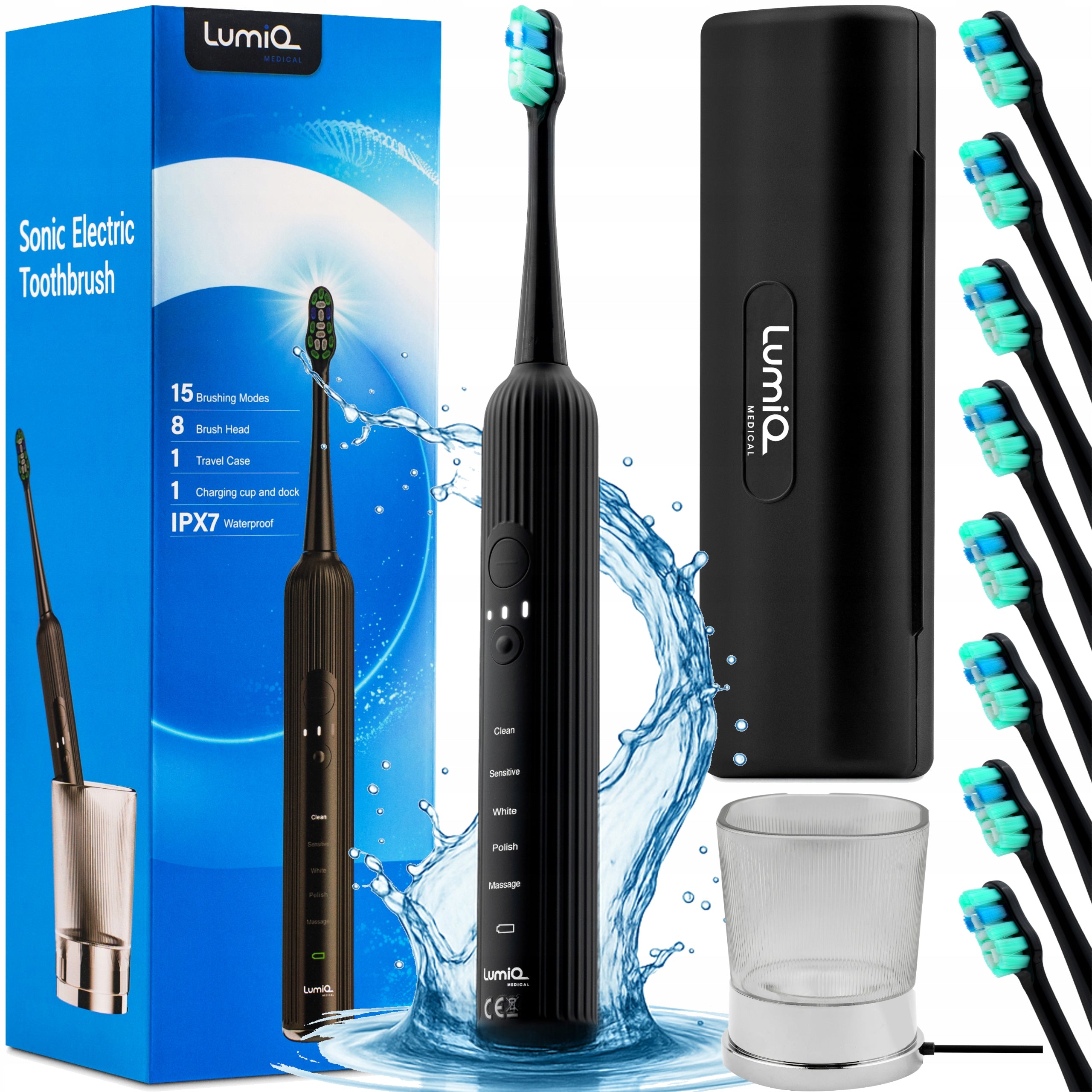 SONIC TOOTHBRUSH Electric Whitening LUMIQ Medical +CUP