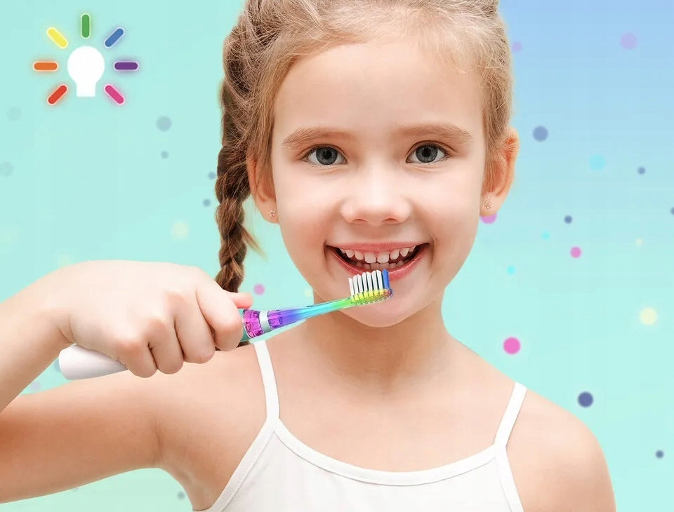SONIC TOOTHBRUSH FOR CHILDREN 3-8 YEARS GREEN + FLASHLIGHT FUNCTION Manufacturer code SG-977