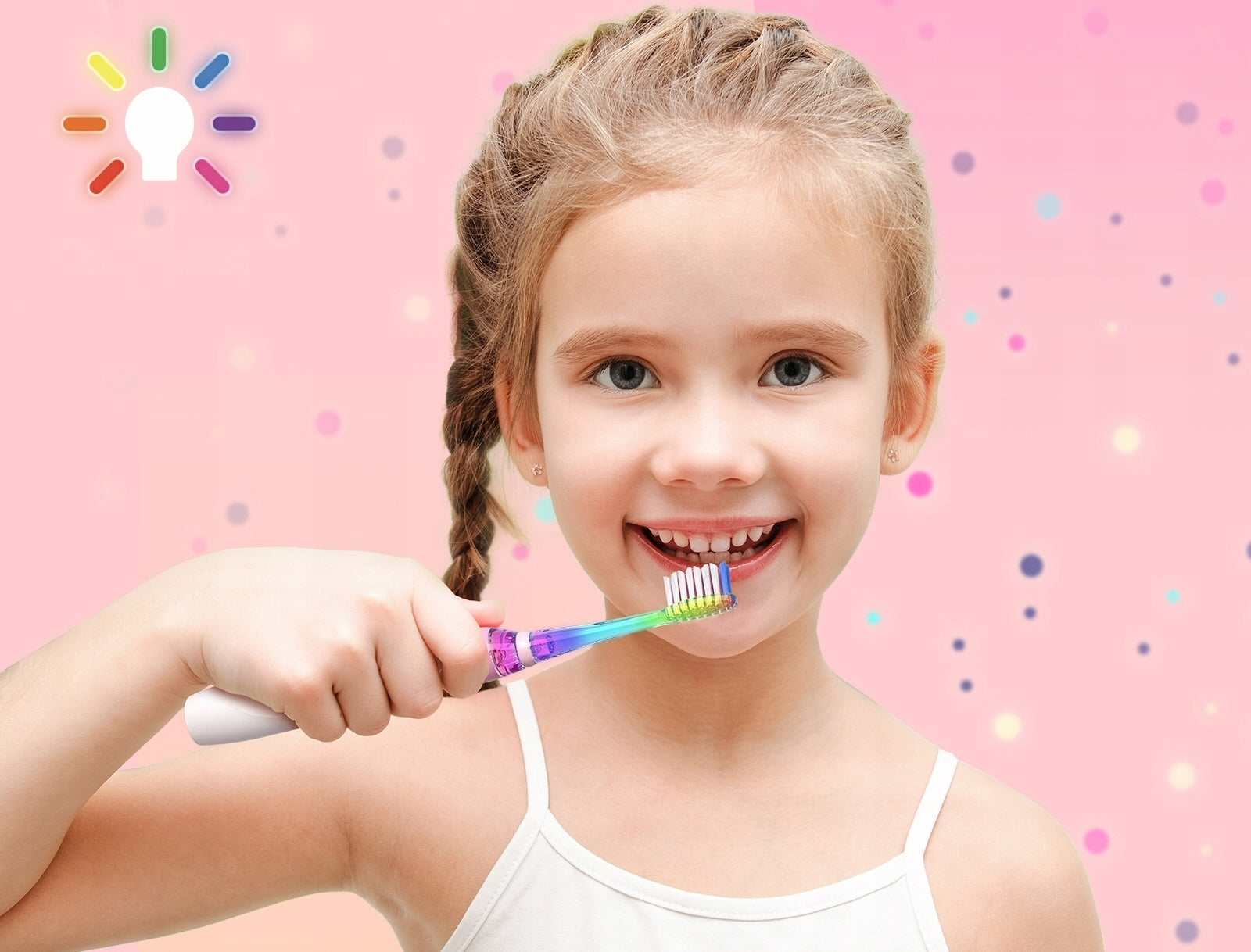 SONIC TOOTHBRUSH FOR CHILDREN FUNCTION FLASHLIGHT PURPLE 3-8 YEARS Manufacturer code SG-977
