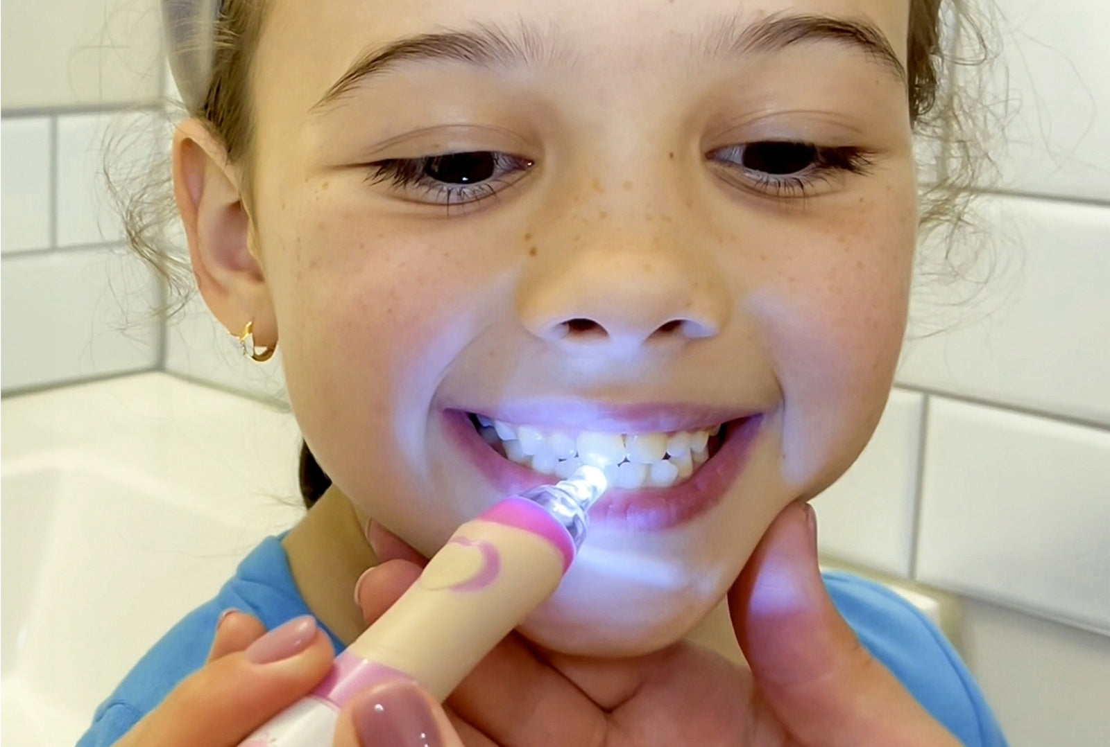 SONIC TOOTHBRUSH FOR CHILDREN FUNCTION FLASHLIGHT PURPLE 3-8 YEARS Packaging status original