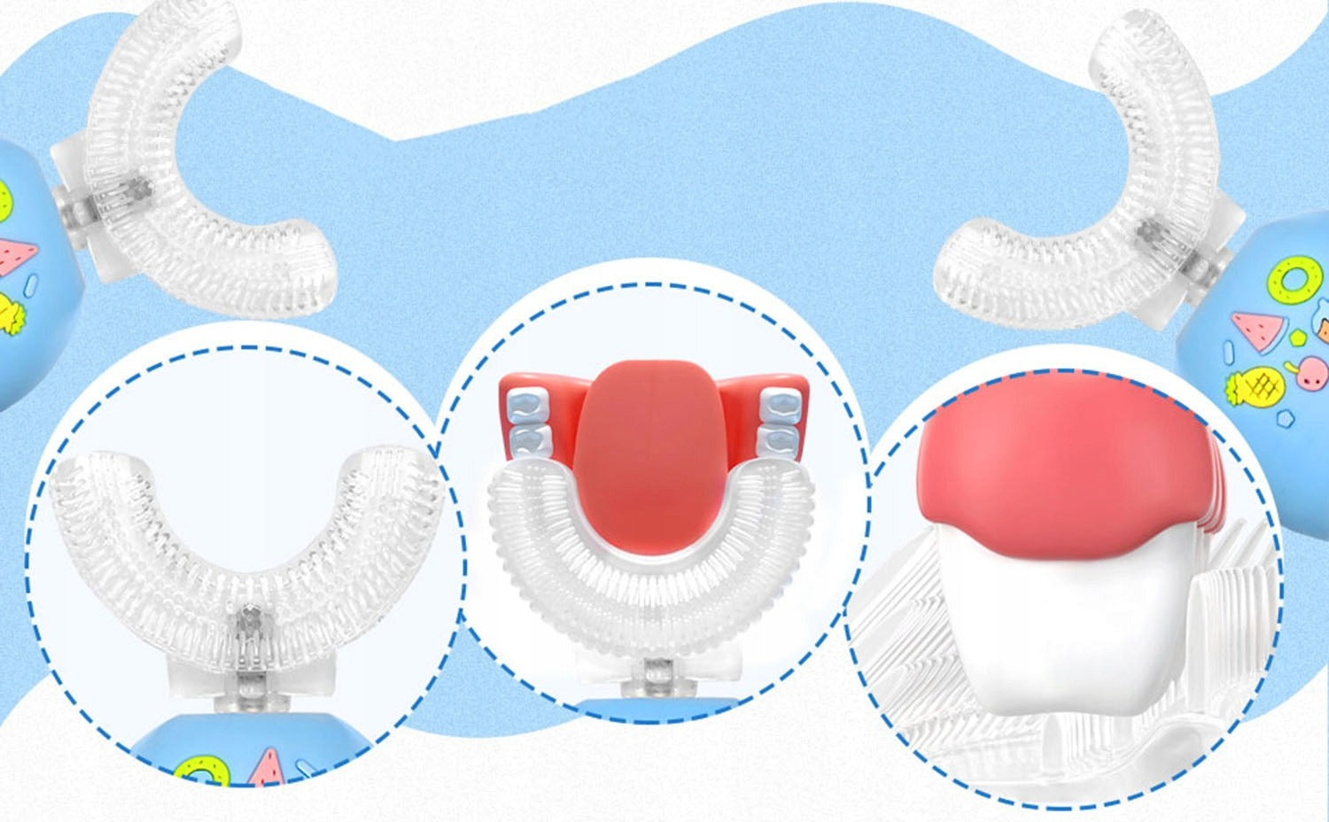SONIC TOOTHBRUSH FOR CHILDREN TO LEARN TO BRUSH THEIR TEETH Brush 360 2in1 SKY Brand no brand