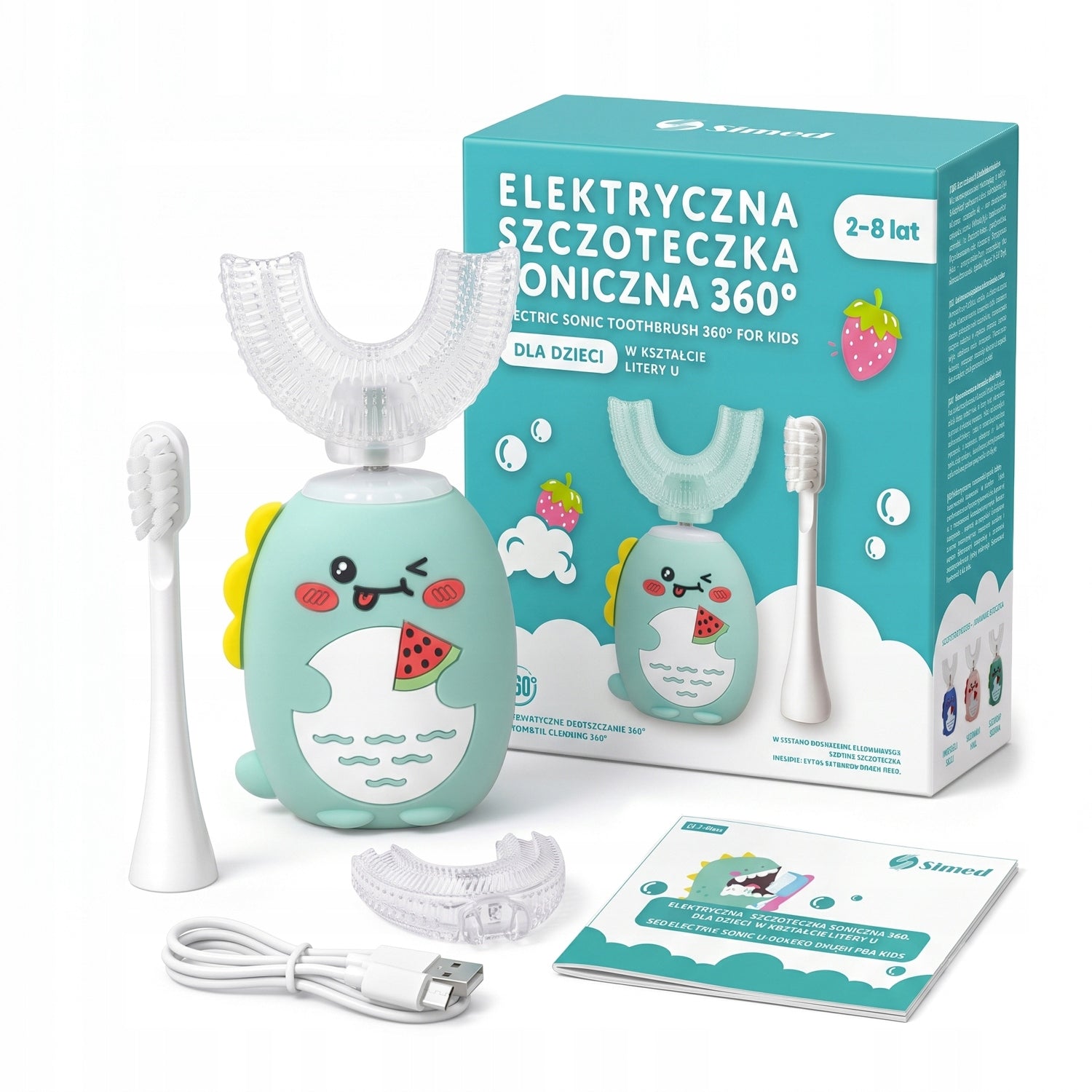 SONIC TOOTHBRUSH FOR CHILDREN TO LEARN TO BRUSH THEIR TEETH Brush 360 2in1