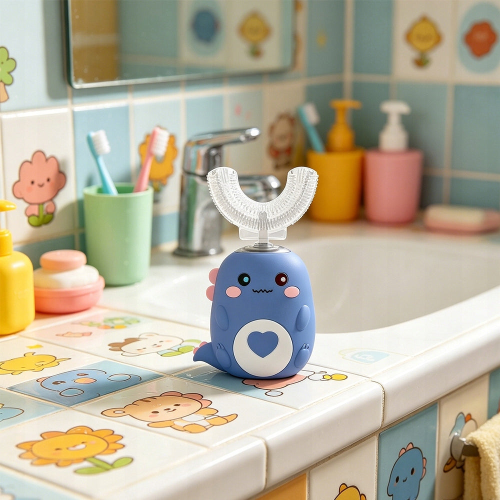 SONIC TOOTHBRUSH FOR CHILDREN TO LEARN TO BRUSH THEIR TEETH Brush 360 SET Dominant color blue