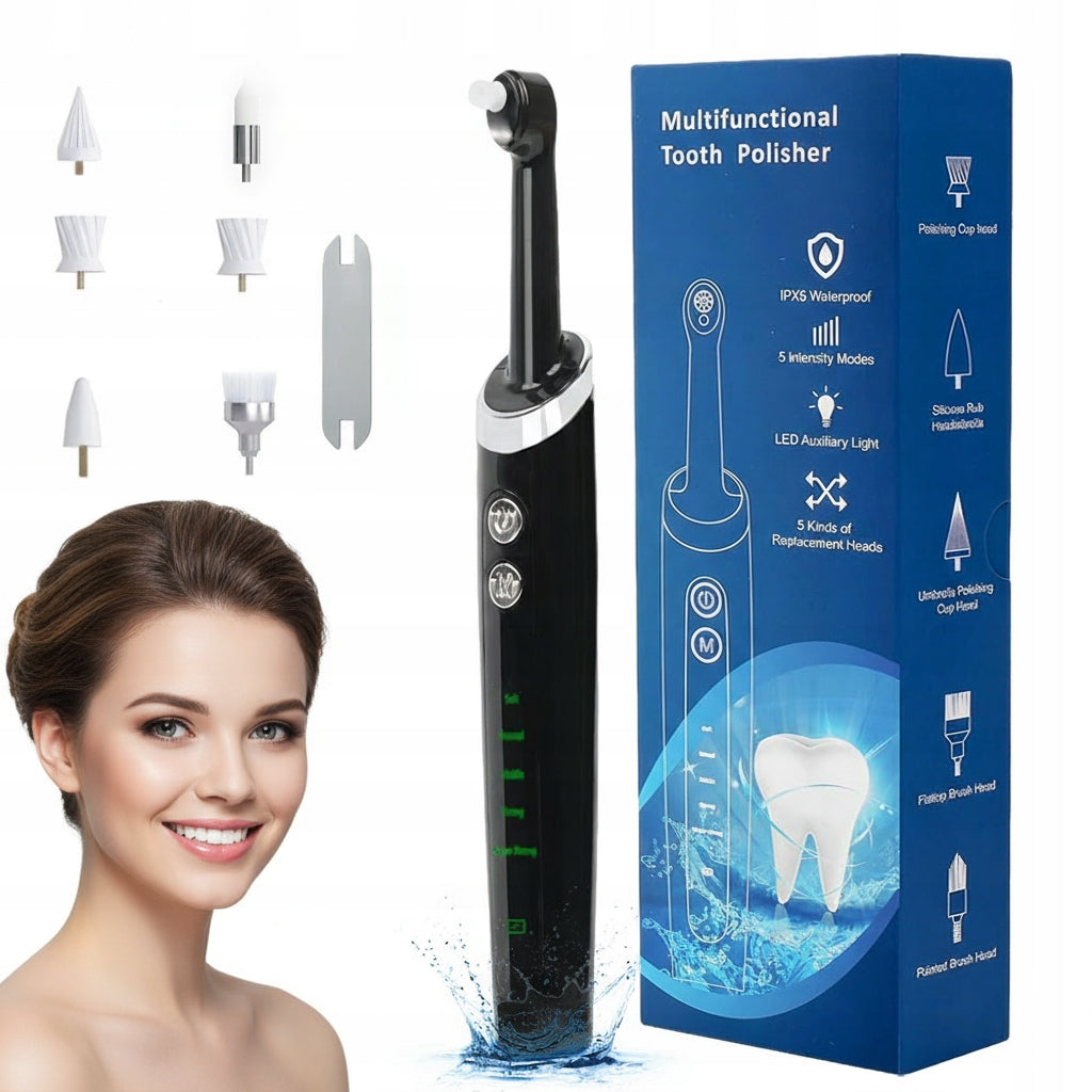 SONIC TOOTHBRUSH IPX6 5 MODE + 6 TIPS EFFECTIVE CLEANING OF TEETH