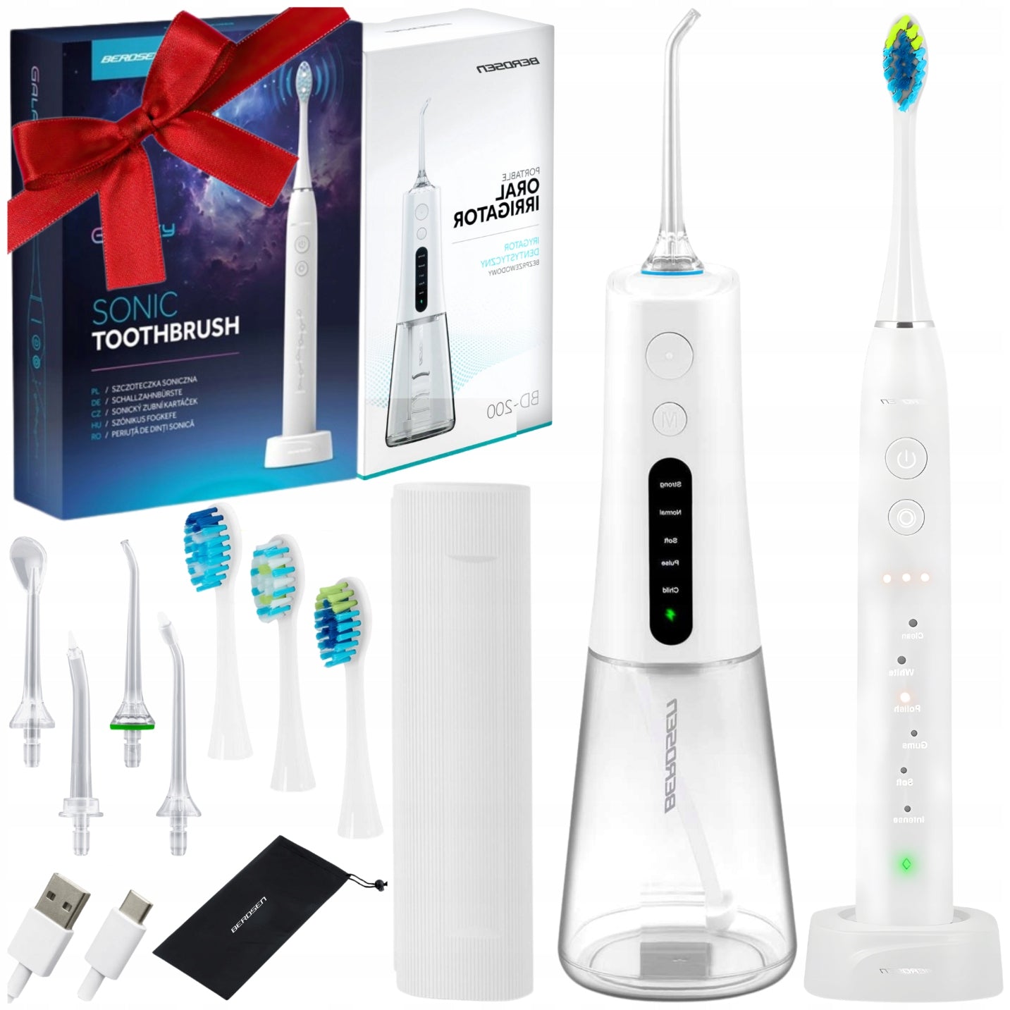 SONIC TOOTHBRUSH IRRIGATOR 2 CASE 8 TIPS GIFT SET