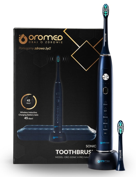 SONIC TOOTHBRUSH OROMED SONIC X PRO blue 5TR +ETUI Manufacturer code ORO-SONIC_X_PRO_NAVY_BLUE