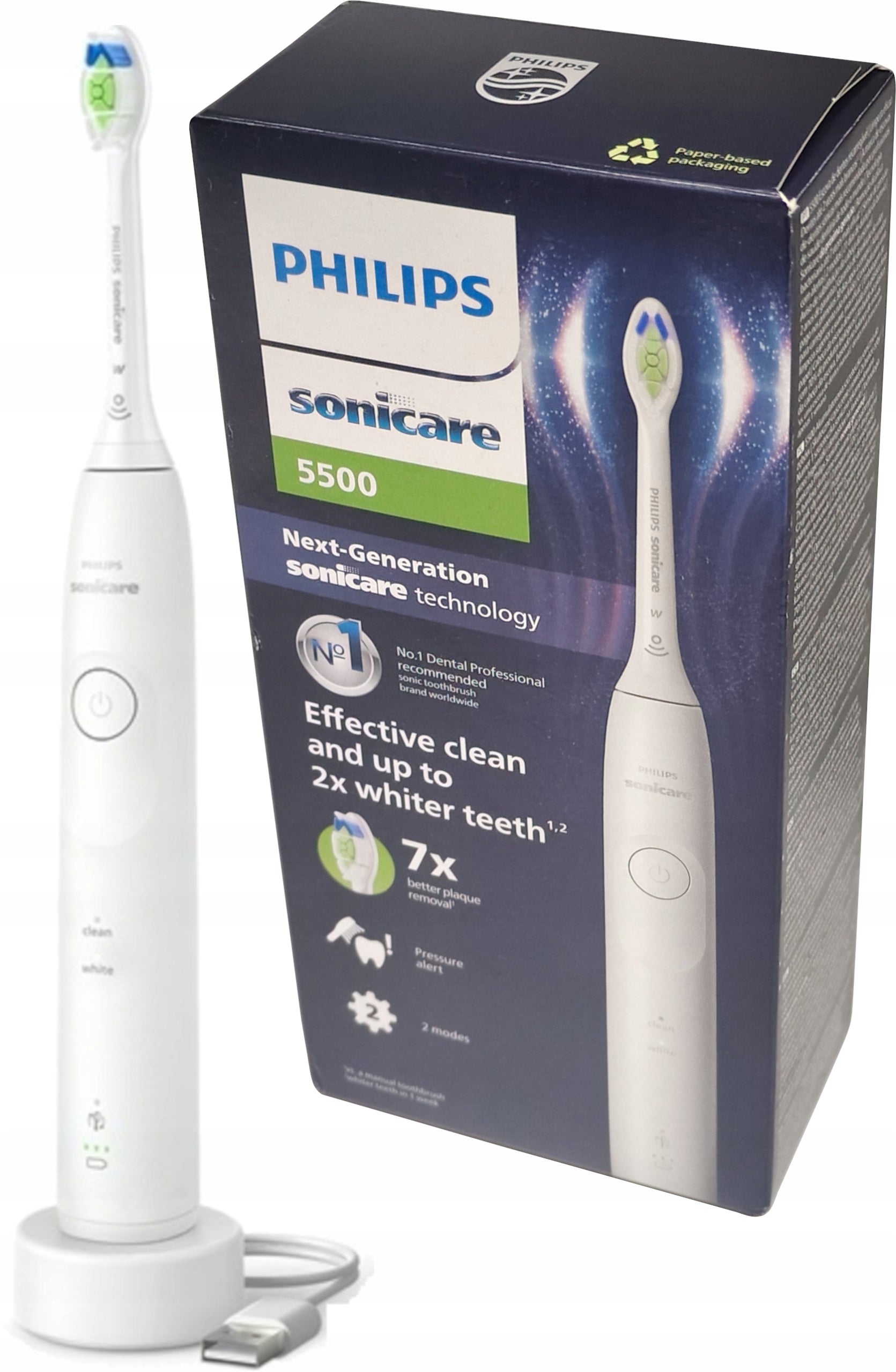 SONIC TOOTHBRUSH PHILIPS SONICARE 5500 HX7110/01 WHITE