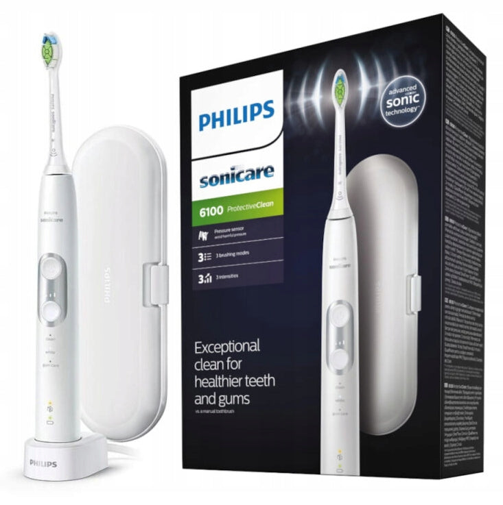 SONIC TOOTHBRUSH PHILIPS SONICARE 6100 PROTECTIVE CLEAN WHITE