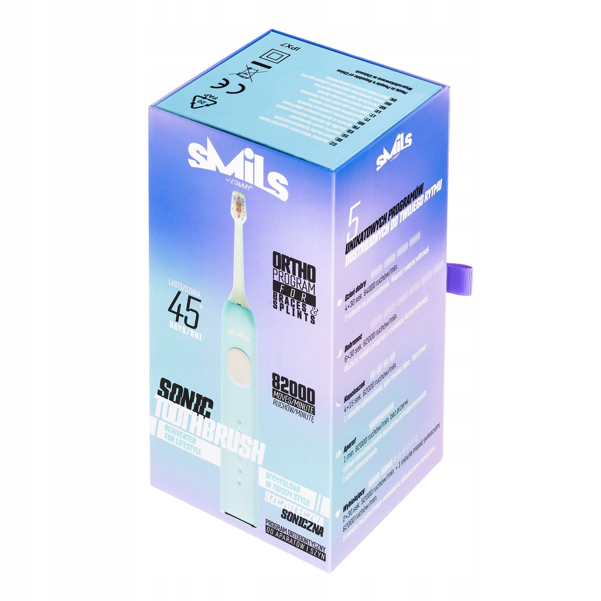 SONIC TOOTHBRUSH PRESSURE SENSOR 5 USB MODES Medical device no