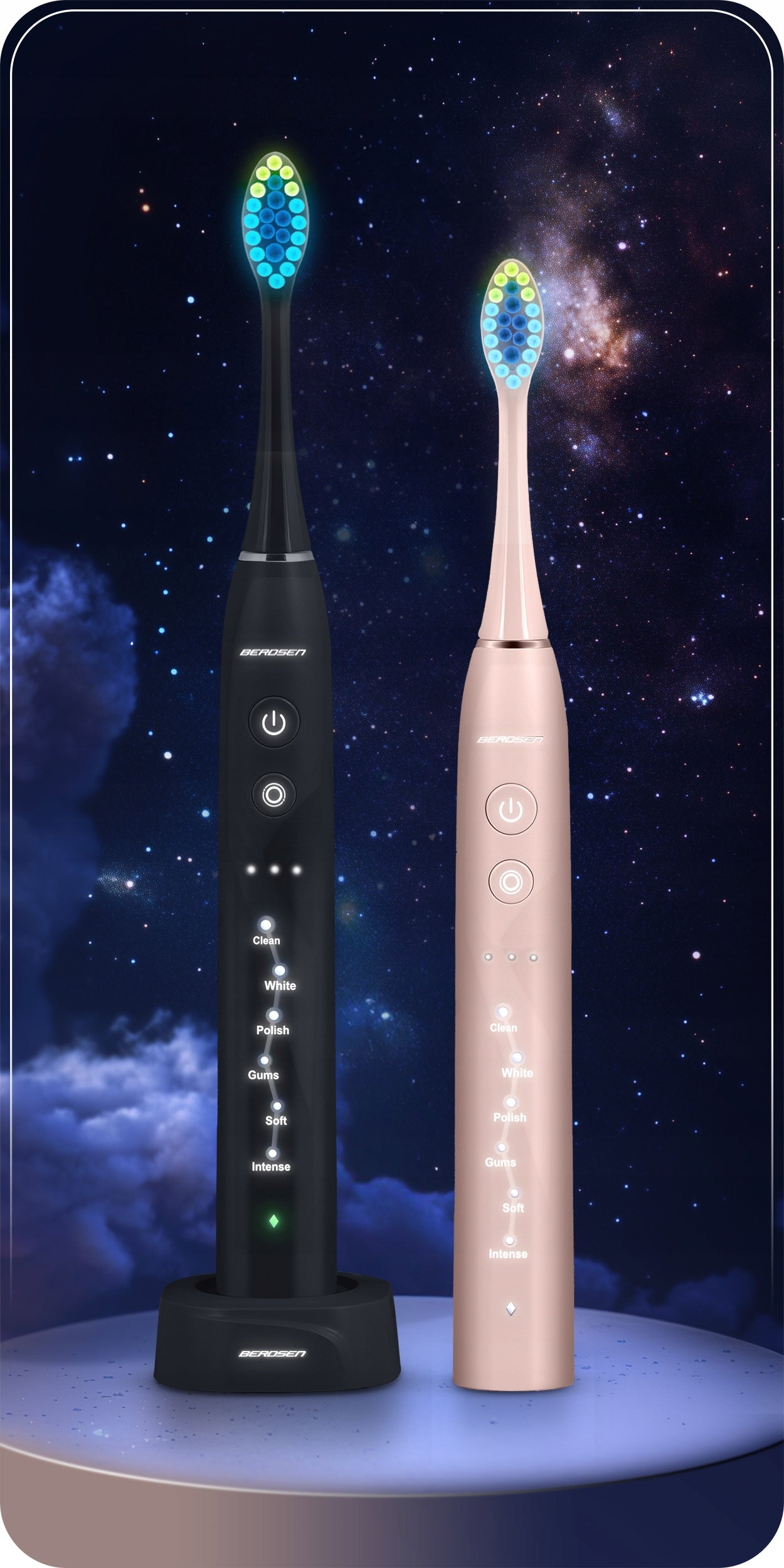 SONIC TOOTHBRUSH SET OF 2PCS BERDSEN GALAXY DUO CORDLESS Manufacturer code Berdsen Galaxy Duo