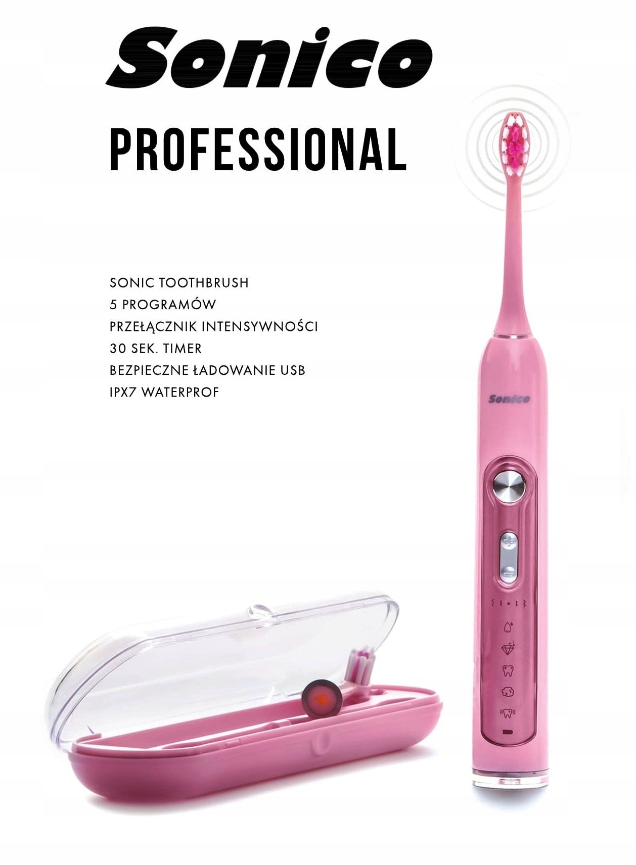 SONICO PROFESSIONAL PINK electric toothbrush EAN (GTIN) 5902205591022