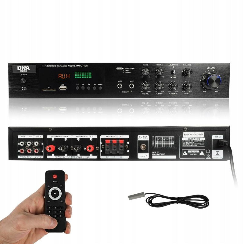 SOUND AMPLIFIER 5.0 STEREO HIFI BLUETOOTH USB SD FM AUX REMOTE CONTROL DNA AMPLI EAN (GTIN) 5908249816350