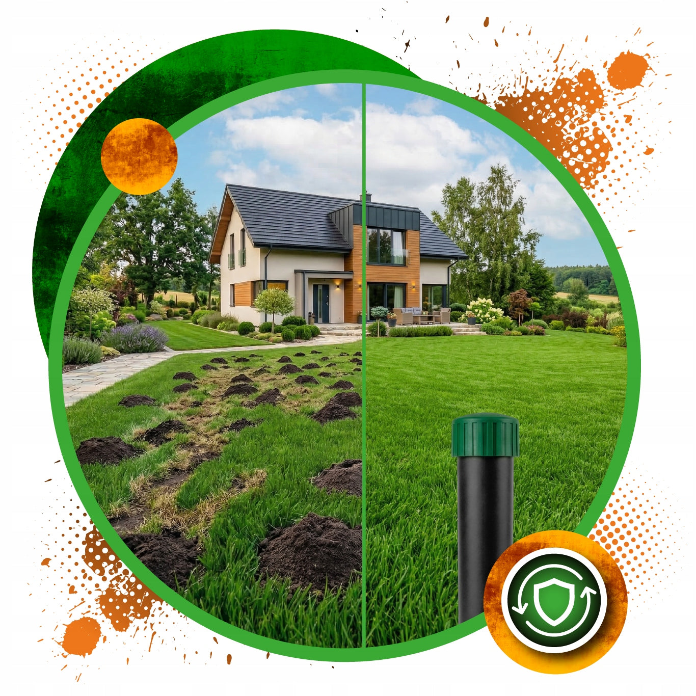 SOUND REPELLENT FOR MOLES VOLES MICE RODENTS 2pcs FOR GARDEN 1300m2 Product weight with unit packaging 0.2 kg