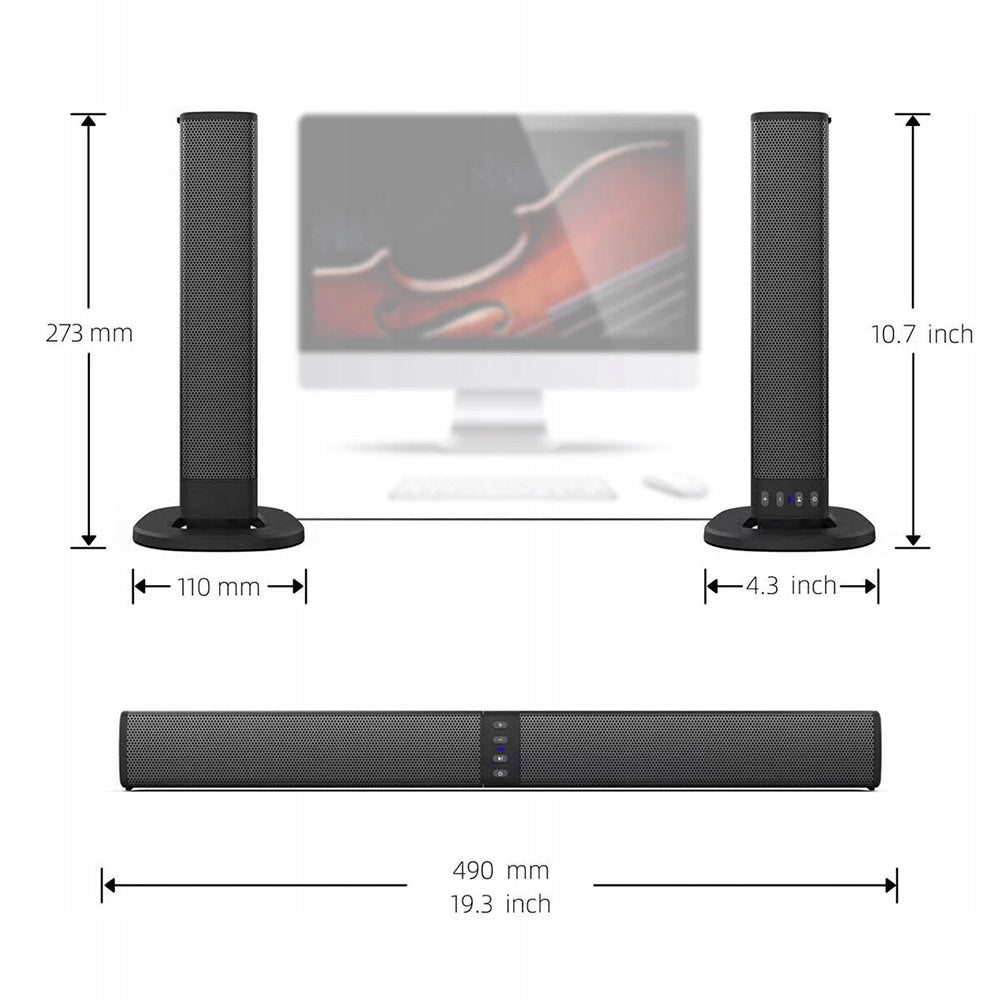 SOUNDBAR BLUETOOTH SPEAKER USB TV can be divided 2 standing speakers Model Boombox