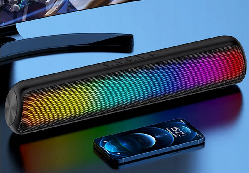 SOUNDBAR Computer Speakers for Laptop USB LED Color black