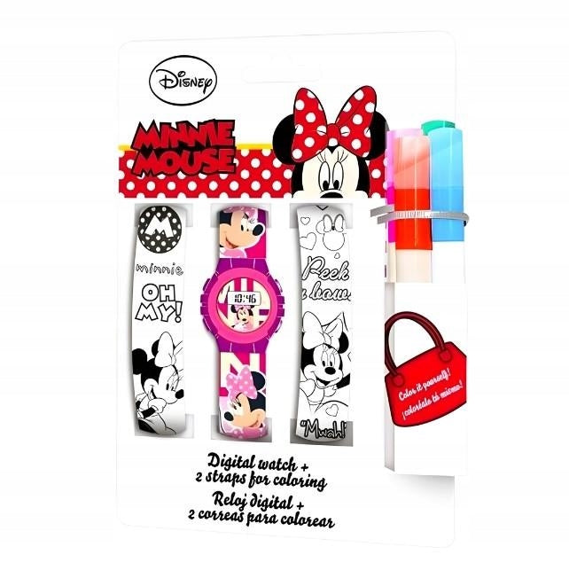 SOUPRAVA HODINKY A PÁSKY K VYBARVENÍ MINNIE (Forkids - velikost: uni)