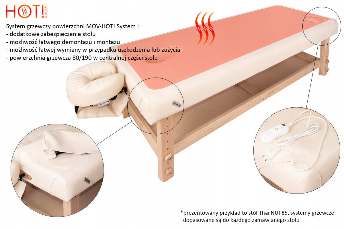 SPA PLUS HOT! FROM M.O.V. HEATED TABLE SPA MASSAGE BED COSMETICS PL Color beige