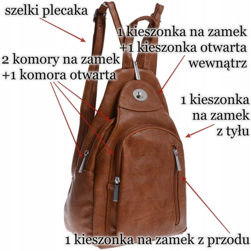 SPACIOUS BACKPACK FOR ONE SHOULDER BACKPACK BAG 2IN1 brown Gender woman