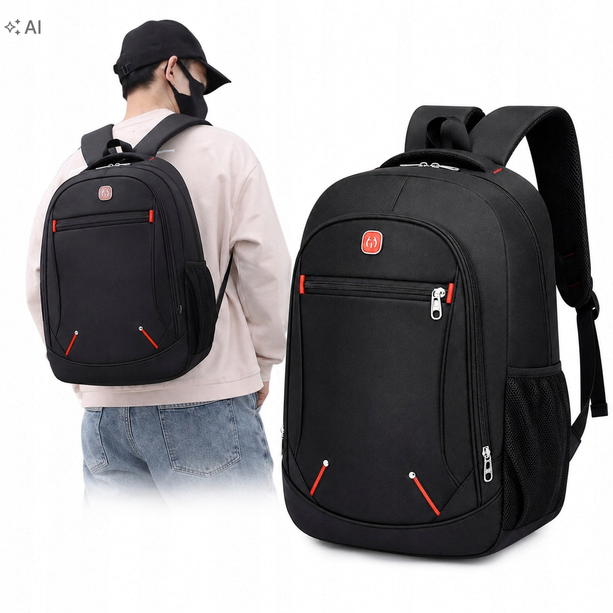 SPACIOUS city backpack sports hiking school waterproof laptop 30L