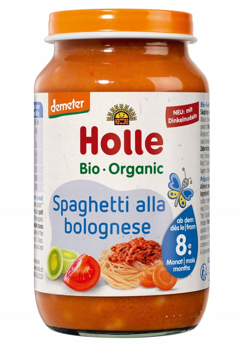SPAGHETTI BOLOGNESE WITHOUT ADDED SUGARS DEMETER BIO 220 g (JAR) - HOLLE