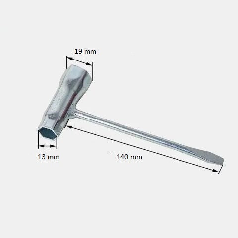 SPARK PLUG WRENCH 13MM 19MM + FLAT SCREWDRIVER SET FOR SAW SCYTHE Packaging status original