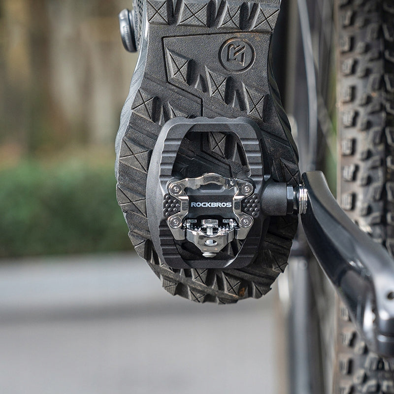 SPD Bike Pedals, for Bike, MTB, Aluminum, Latch, Rockbros Color black