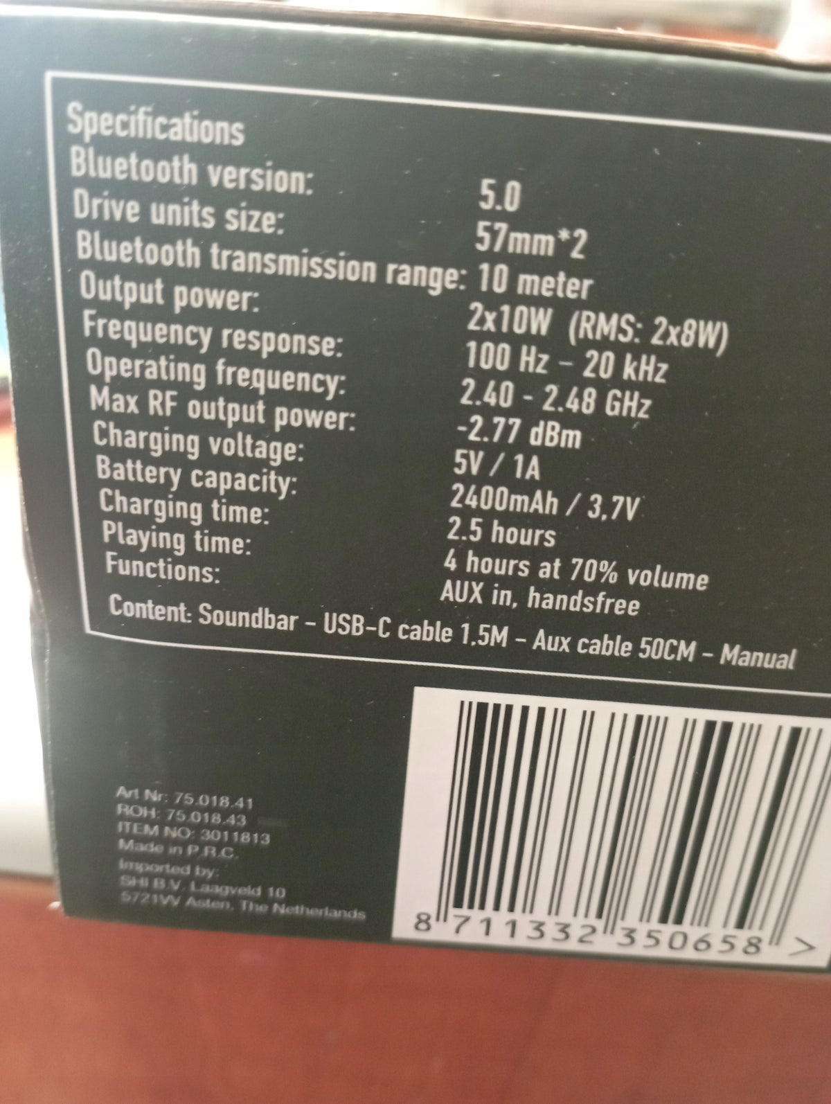 SPEAKER BT GOOD PRICE BK-010 Manufacturer code 8711332350658
