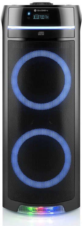 SPEAKER GOGEN BLUETOOTH CD KARAOKE MICROPHONE RADIO FM CD LCD LED LIGHTS 90W Manufacturer code 8590393343881