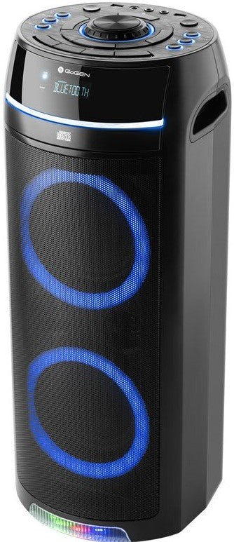 SPEAKER GOGEN BLUETOOTH CD KARAOKE MICROPHONE RADIO FM CD LCD LED LIGHTS 90W