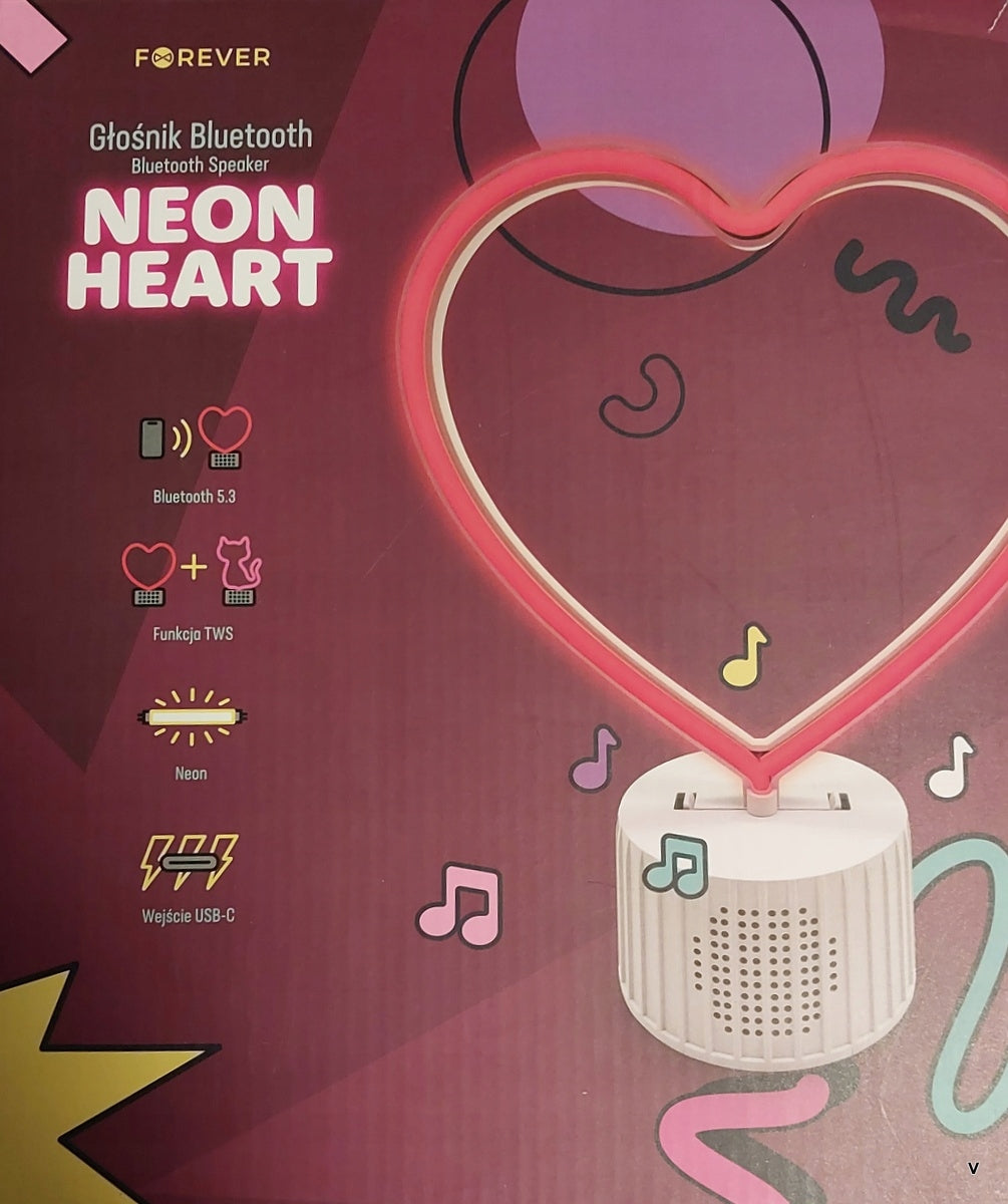 SPEAKER neon FOREVER bluetooth NEON HEART heart Brand Forever