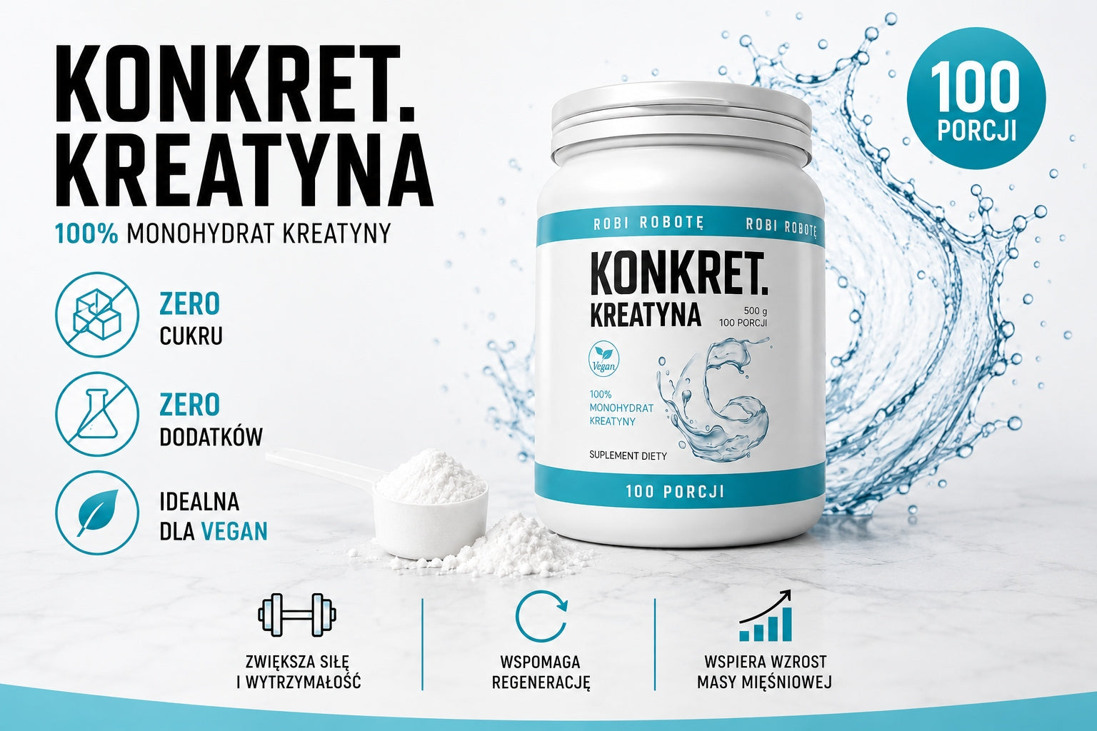 SPECIFIC Creatine 1000g Monohydrate TOP QUALITY! Manufacturer code PK/777