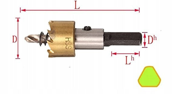 SPECTRAL HOLE SAWS FOR METAL STEEL 5pcs 16-30mm Series OTWORNICE WIDIOWE DO METALU DREWNA STALI