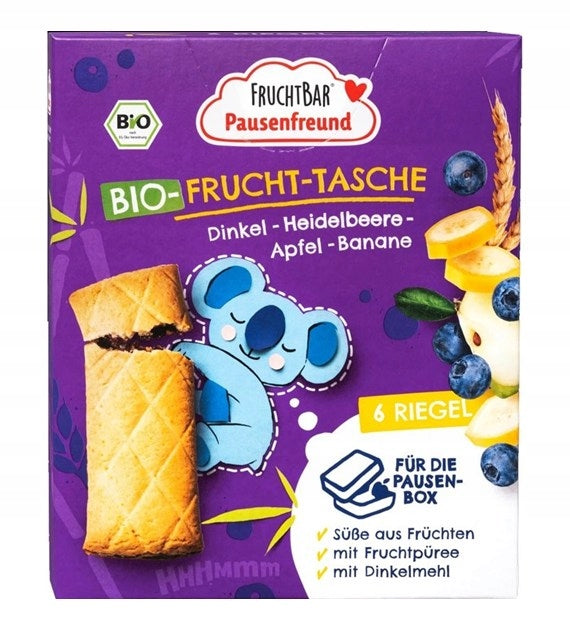 SPELT COOKIES WITH FILLING BLUEBERRY, APPLE BANANA BIO 6x22G FRUCHTBAR