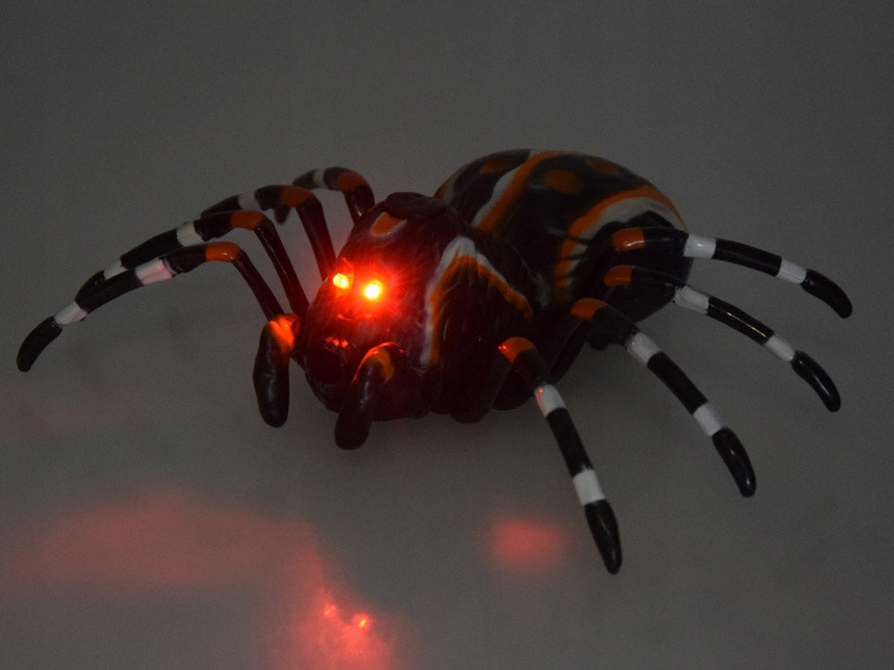 SPIDER REALISTIC TOY CONTROLLED ON THE REMOTE CONTROL LIGHTS UP WALKING GAME Color multicolor