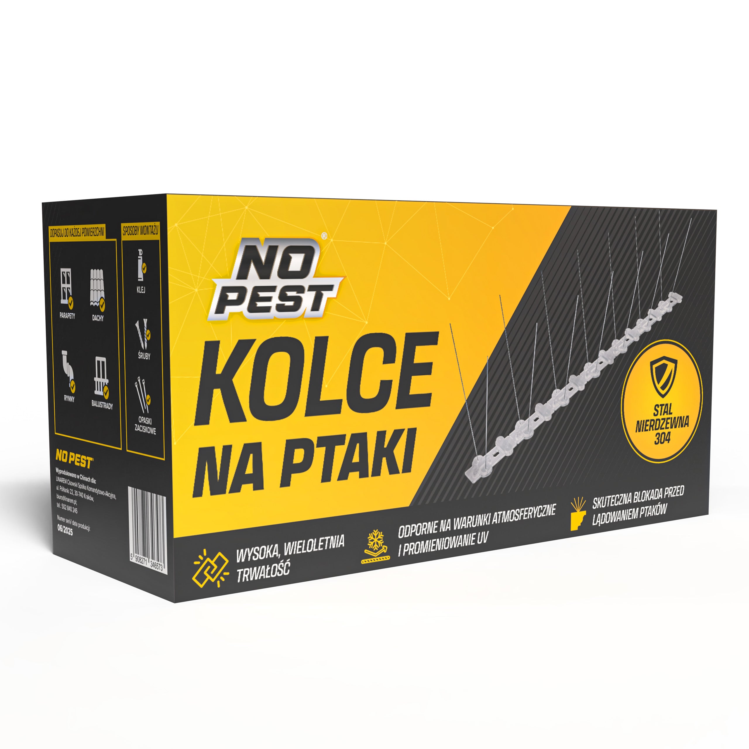 SPIKES FOR PIGEON BIRDS AGAINST PIGEON BIRDS STAINLESS STEEL 50CM NO PEST Certificates of conformity CE