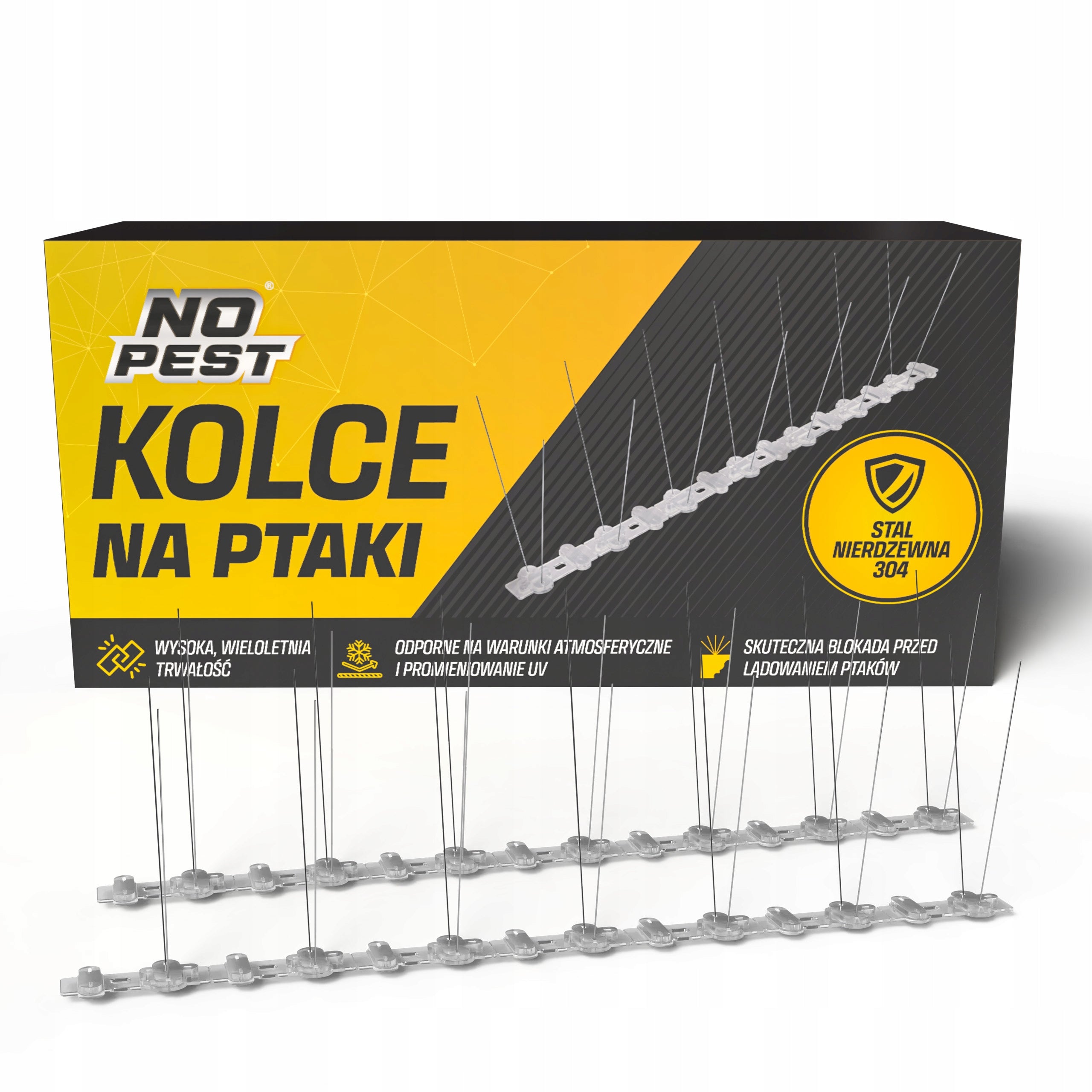 SPIKES FOR PIGEON BIRDS AGAINST PIGEON BIRDS STAINLESS STEEL 50CM NO PEST Use Against birds